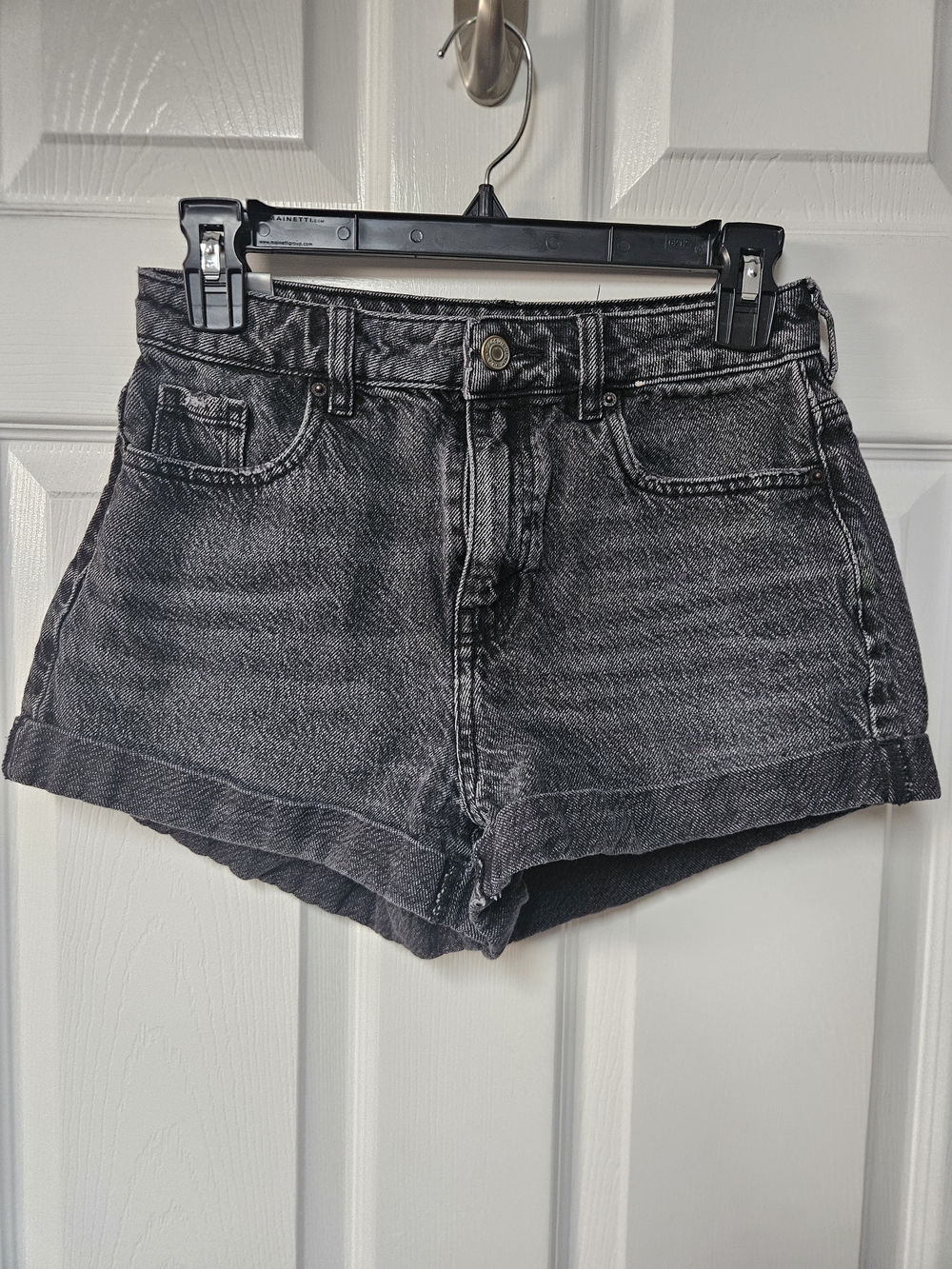 PacSun Black Washed Denim High-Rise Shorts